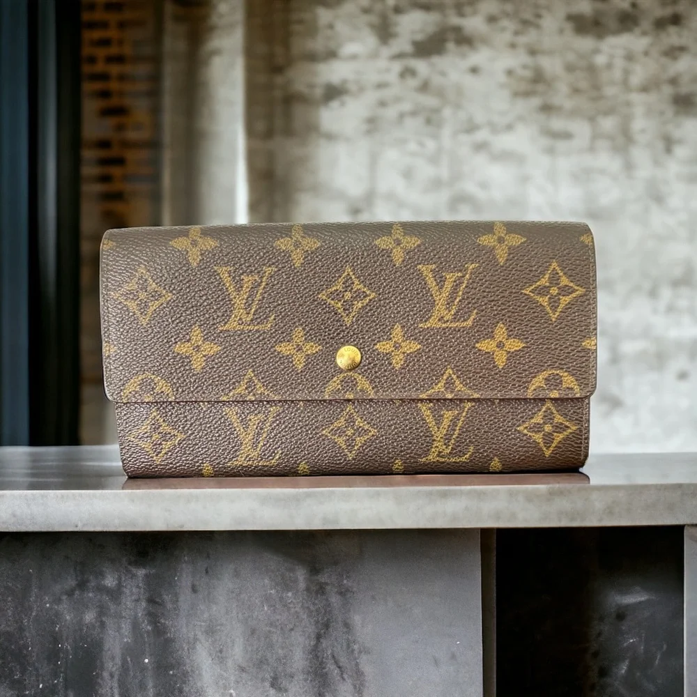 Louis Vuitton Portefeuille Sarah brown monogram long wallet clutch - Picture 1 of 13
